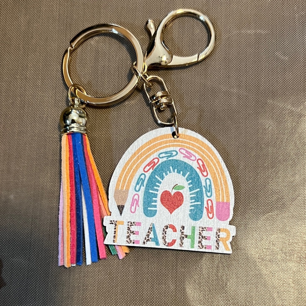 Colorful Teacher Keychain with Tassel
G14